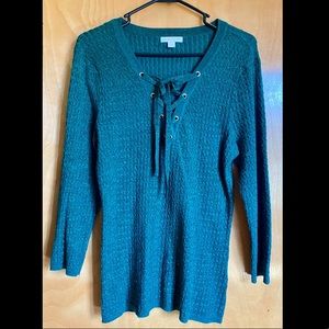 New York & Company Laceup Top